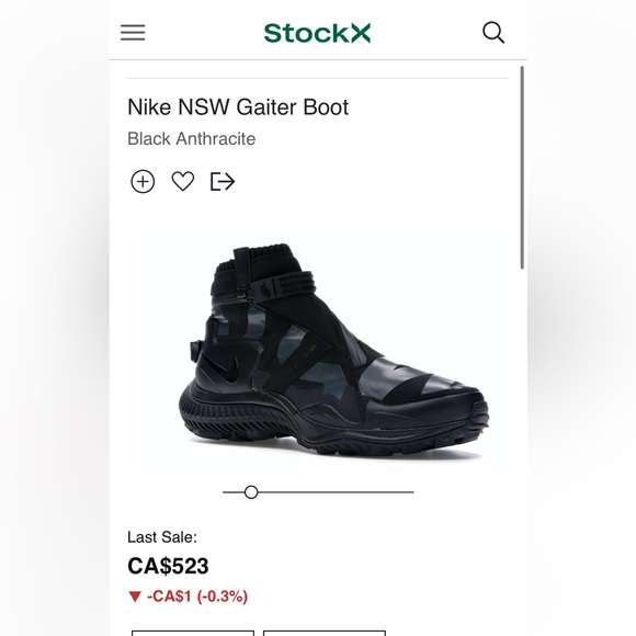 SOLD Nike NSW Gaiter Boot NikeLab Anthracite Black Orange AA0530 001 Men Size 10 - Picture 4 of 14